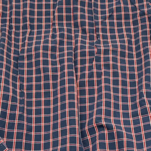 Men’s Banana Republic Poplin Button Down Shirt Untucked size large navy & red - Picture 6 of 7